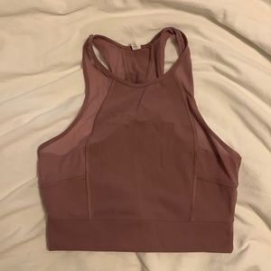 Lululemon cropped tank with mesh detail